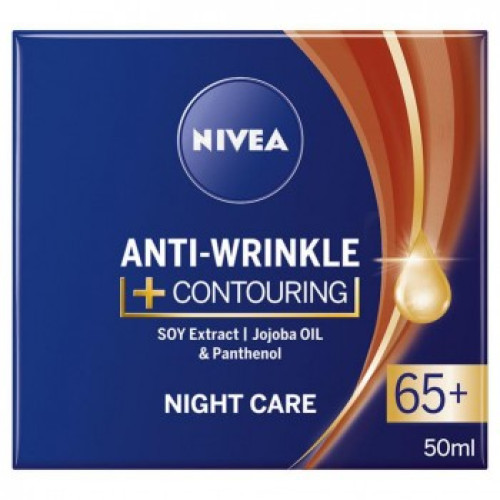 Крем для обличчя Nivea Енергія Молодості 65+ нічний антивікови проти зморщокн, 50 мл – Nivea