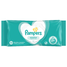 Дитячі вологі серветки Pampers Sensitive, 52 шт