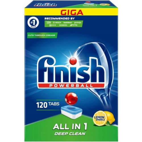 Таблетки для посудомойки Finish POWERBALL All in 1 Lemon 120 шт – Finish