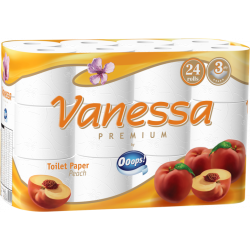 Туалетний папір Ooops Vanessa Premium 3 слоя 24 рулони