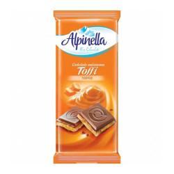 Шоколад Alpinella Toffi Молочный с начинкой Тоффи 90г (00-00000030)