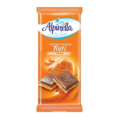 Шоколад Alpinella Toffi Молочный с начинкой Тоффи 90г (00-00000030) – Alpinella