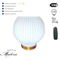 Настільна декоративна лампа Vortlux Modern Gold Usb