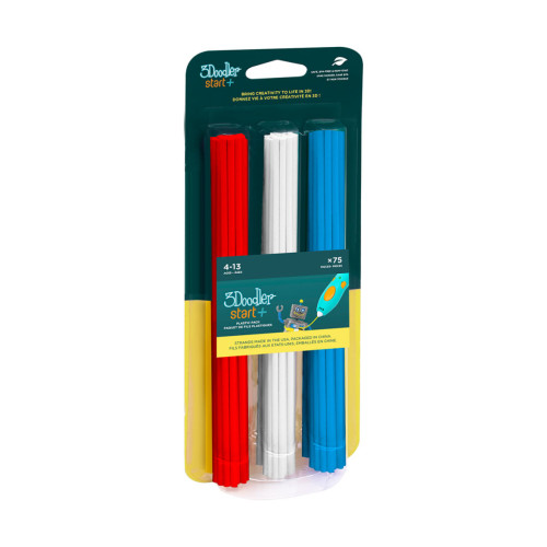 Стержень для 3D-ручки 3Doodler набор Микс (75 шт: красный, белый, синий) (3DS-ECO-MIX1-75) – 3Doodler