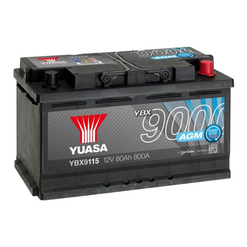 Акумулятор автомобільний Yuasa 12V 80Ah AGM Start Stop Plus Battery (YBX9115) – Yuasa