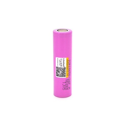 Аккумулятор 18650 2600mAh (2450-2650mah), 3.7V (2.75-4.2V), pink, PVC BOX Liitokala (Lii-26FM) – Liitokala