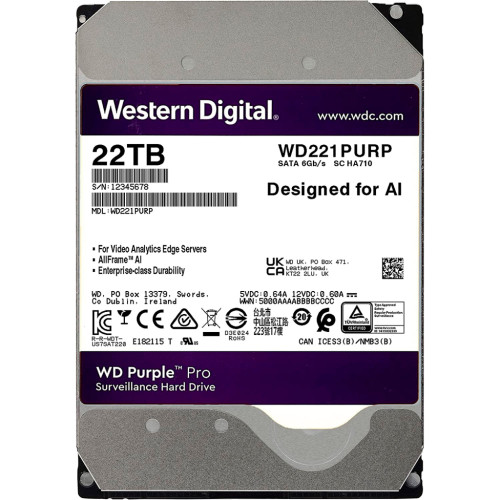 Жесткий диск 3.5" 22TB WD (WD221PURP) – WD