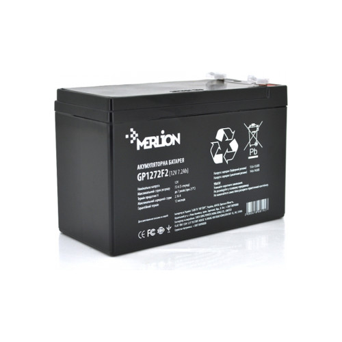 Батарея до ДБЖ Merlion 12V-7.2Ah black (GP1272F2B) – Merlion