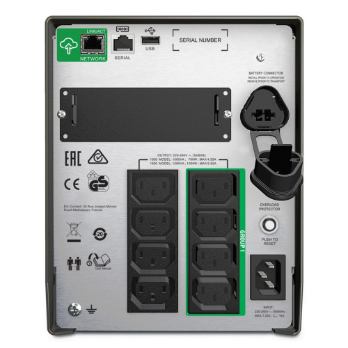 Пристрій безперебійного живлення APC Smart-UPS 1000VA LCD SmartConnect (SMT1000IC) – APC (вид 1)