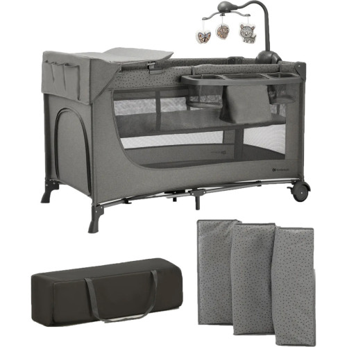 Детский манеж Kinderkraft с пеленатором Joy 2 Dark Grey (5902533925155) – Kinderkraft