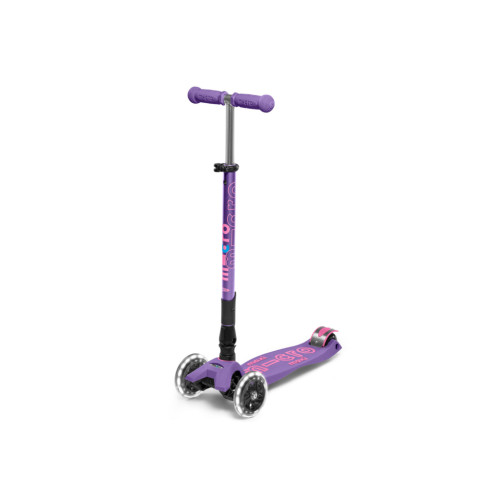 Самокат Micro Maxi Deluxe Foldable LED фиолетовый (MMD100) – Micro