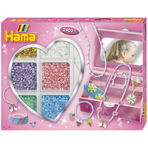 Набор для творчества Hama Термомозаика Модные украшения Цветы с шкатулкой (HM-3707) – HAMA