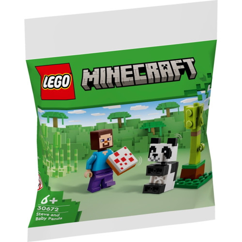 Конструктор LEGO Minecraft Стив и малыш-панда (30672) – LEGO