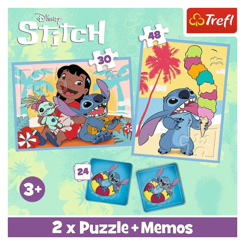 Пазл Trefl Lilo&Stitch Счастливые 2 in 1+memos (5900511935851) – Trefl (вид 4)