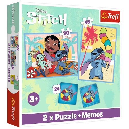 Пазл Trefl Lilo&Stitch Счастливые 2 in 1+memos (5900511935851) – Trefl