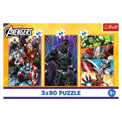 Пазл Trefl The Avengers Дни наполнены действиями 3x80 (5900511348835) – Trefl (вид 4)