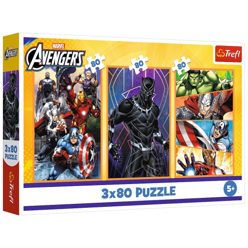 Пазл Trefl The Avengers Дни наполнены действиями 3x80 (5900511348835) – Trefl