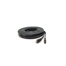 Кабель мультимедійний HDMI M to HDMI M 15.0m V1.4 black Merlion (YT-HDMI(M)/(M)SLIM-15m/06971)