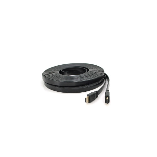 Кабель мультимедійний HDMI M to HDMI M 15.0m V1.4 black Merlion (YT-HDMI(M)/(M)SLIM-15m/06971) – Merlion