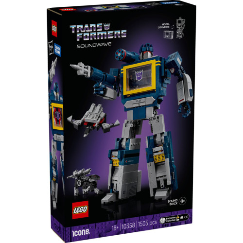 Конструктор LEGO Icons Transformers: Саундвейв (10358) – LEGO