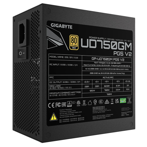 Блок живлення GIGABYTE 750W (GP-UD750GM PG5 V2) – GIGABYTE (вид 4)