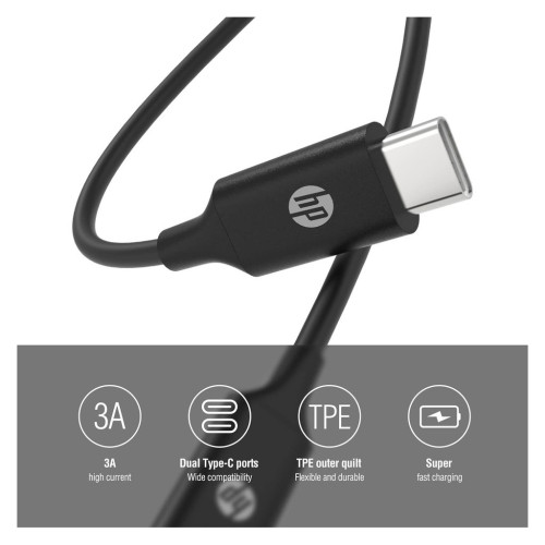 Дата кабель USB-C to USB-C 2.0m USB 3.1 PD 3A 60W HP (HP_DHC-TC107-2M) – HP (вид 3)