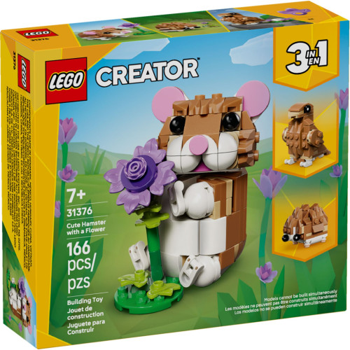 Конструктор LEGO Creator Очаровательный хомяк с цветком (31376) – LEGO