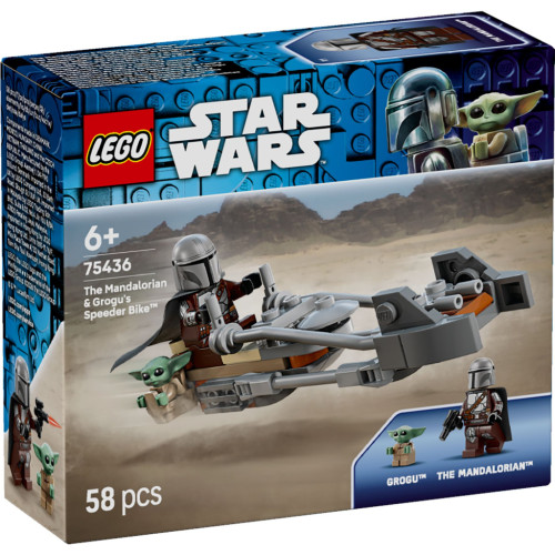 Конструктор LEGO Star Wars Скоростной мотоцикл Мандалорца и Грогу (75436) – LEGO