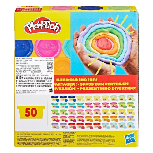 Набор для творчества Hasbro Play-Doh маса для ліплення Райдужні сюрпризи 50 баночок (G1761) – Hasbro (вид 2)