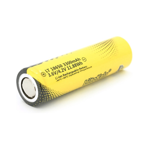 Аккумулятор 18650 3300mAh, 3.7V(2.5-4.2V), LowTemp-40-60, Black/Yellow Liitokala (Lii-LT33A) – Liitokala (вид 2)