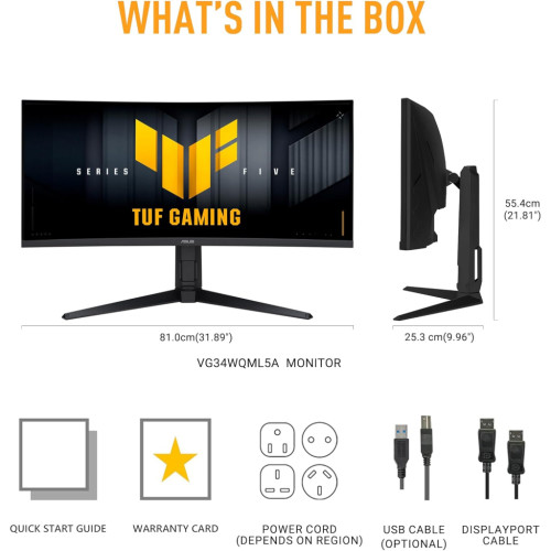 Монитор ASUS TUF Gaming VG34WQL5A (90LM0CI1-B01171) – ASUS (вид 1)