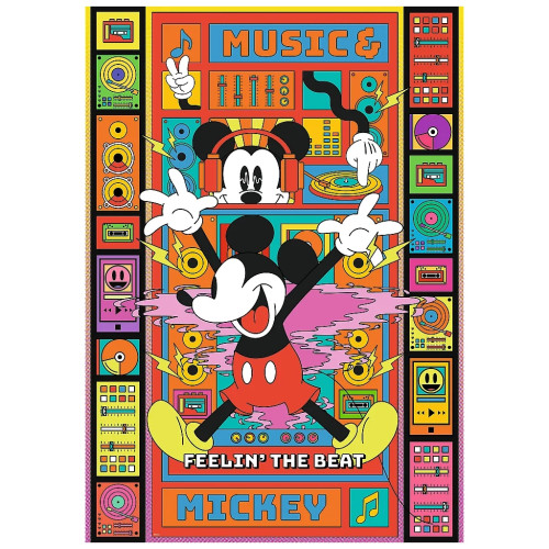 Пазл Trefl Premium Plus Mickey&Friends Почувствуй ритм с Микки Маусом 1000 элементов (5900511121421) – Trefl (вид 1)