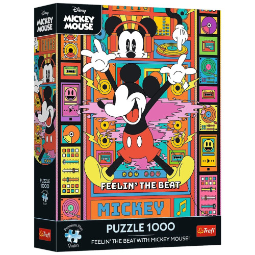 Пазл Trefl Premium Plus Mickey&Friends Почувствуй ритм с Микки Маусом 1000 элементов (5900511121421) – Trefl
