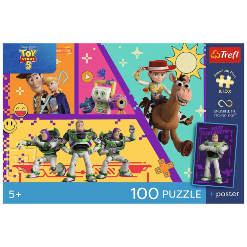 Пазл Trefl UFT Premium Plus Toy Story 5 Игрушки в действии 100 элементов (5900511165562) – Trefl (вид 3)