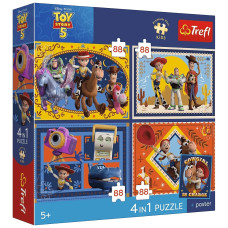 Пазл Trefl Premium Plus Kids Toy Story 5 Время игрушек 4х88 шт элементов (5900511347012)