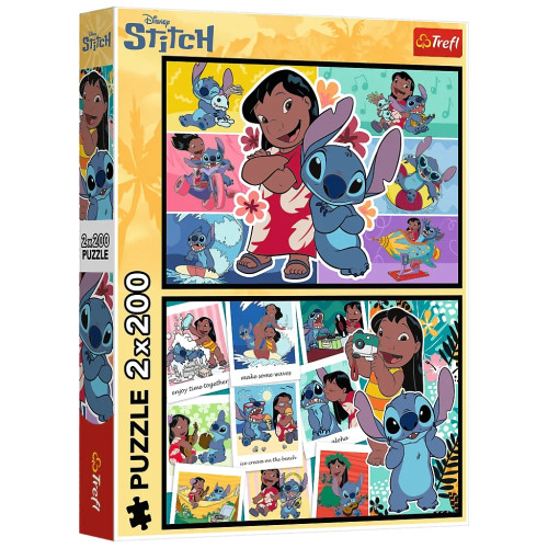 Пазл Trefl Lilo&Stitch Счастливая жизнь Стич 2х200 элементов (5900511133349) – Trefl