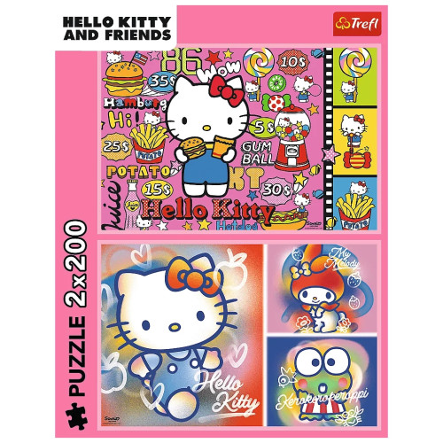 Пазл Trefl Hello Kitty Приветствую Китти и друзей 2х200 элементов (5900511133363) – Trefl (вид 3)