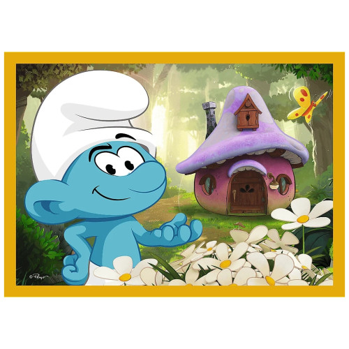 Пазл Trefl The Smurfs Жизнь в деревне смурфов 4 в 1 (35, 48, 54, 70) (5900511346640) – Trefl (вид 1)