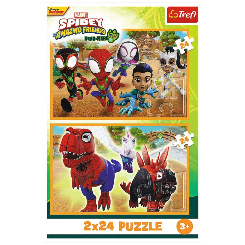 Пазл Trefl Marvel Спайди и динозавры 2х24 элемента (5900511344325) – Trefl (вид 3)