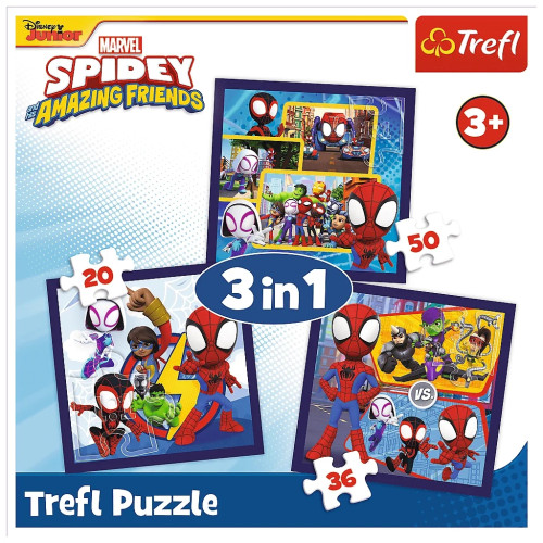 Пазл Trefl Marvel Команда Спайди и динозавры 3 в 1 (5900511348927) – Trefl (вид 4)