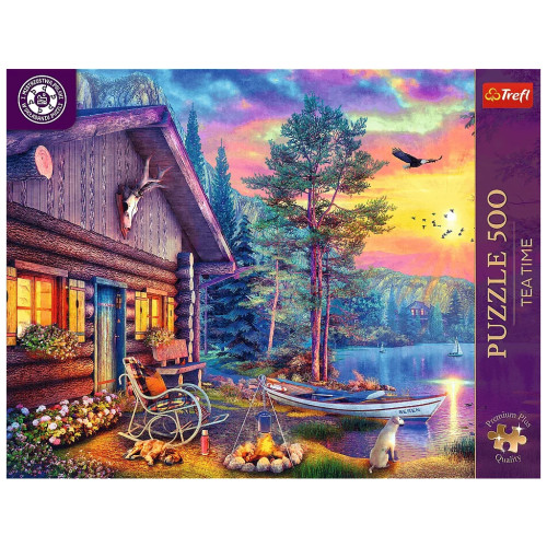 Пазл Trefl Premium Plus Tea Time: Вечерний закат возле домика 500 элементов (5900511376173) – Trefl (вид 2)