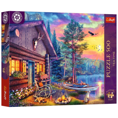 Пазл Trefl Premium Plus Tea Time: Вечерний закат возле домика 500 элементов (5900511376173) – Trefl