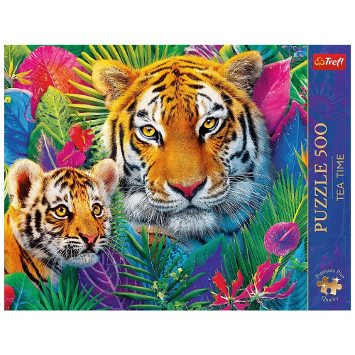 Пазл Trefl Premium Plus Tea Time: Тигры в джунглях 500 элементов (5900511376258) – Trefl (вид 2)