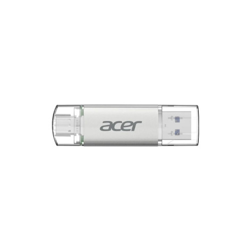 USB флеш накопитель Acer 64GB UT300 USB-A/Type-C 3.2 Silver (BL.9BWWA.589) – Acer