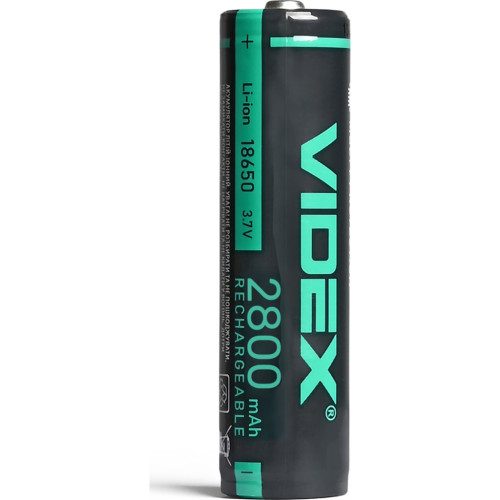 Аккумулятор 18650 2800mAh Li-Ion, protect, color box/1шт Videx (18650-P/2800/1CB) – Videx (вид 2)