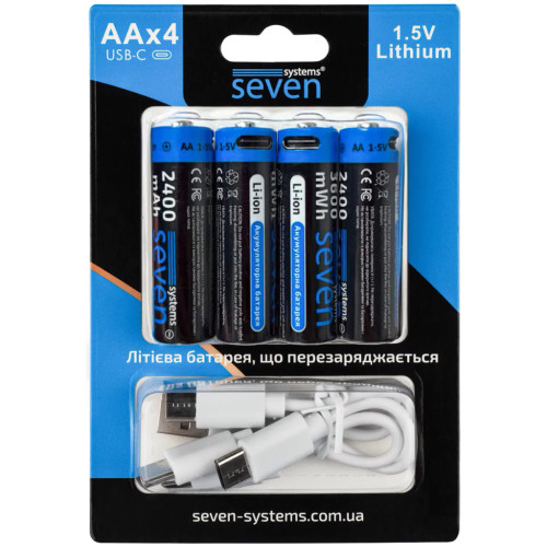 Аккумулятор SEVEN Systems SEVENAA1.5VLi-ion4 – SEVEN Systems