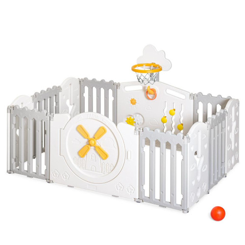 Детский манеж Mealux трансформер 4 в 1 (KD-C051 Grey/White) – Mealux (вид 1)