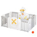 Детский манеж Mealux трансформер 4 в 1 (KD-C051 Grey/White) – Mealux (вид 1)
