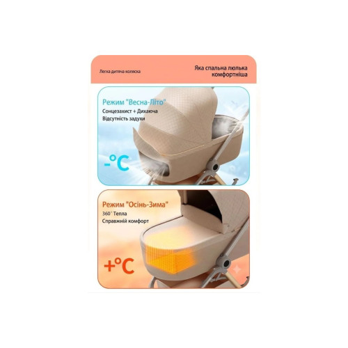 Коляска Kidilo 2в1 Haolaifu H3 Beige бежева (692870766409) (1195569) – Kidilo (вид 2)