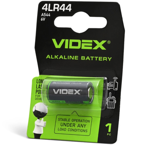 Батарейка 4LR44 / A544 1шт blister Videx (4LR44/A544 1B) – Videx